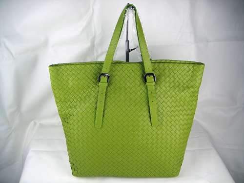 Bottega Veneta Lambskin Tote Bag 1027 green